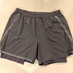 Lulu lemon surge lined athletic mens shorts